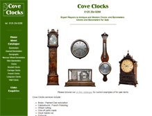 Tablet Screenshot of coveclocks.com